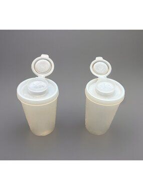 2pc Vintage Tupperware Millionaire Line Salt and Pepper Shakers #102 Camping RV